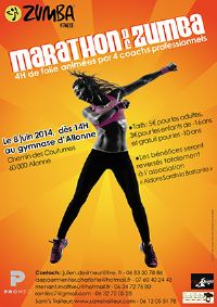 Marathon de zumba. Le dimanche 8 juin 2014 à Beauvais. Oise.  14H00